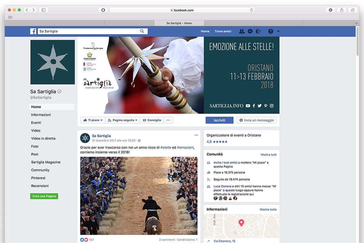 Sa Sartiglia Oristano - post facebook